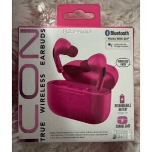 Prime Audio Icon True Wireless Earbuds With Charging Case - Pink New NIB